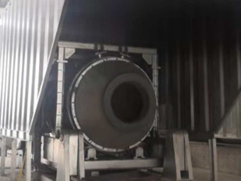 Hot ash rotary furnace